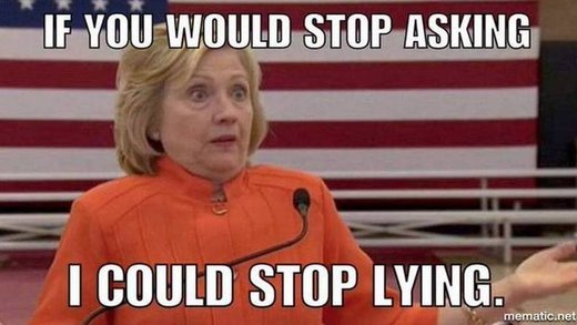 Hillary lies