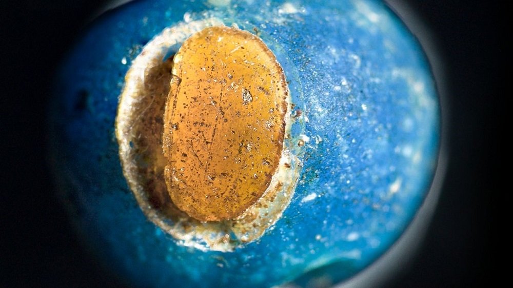 Click to enlarge Egyptian Bead in Danish Tomb