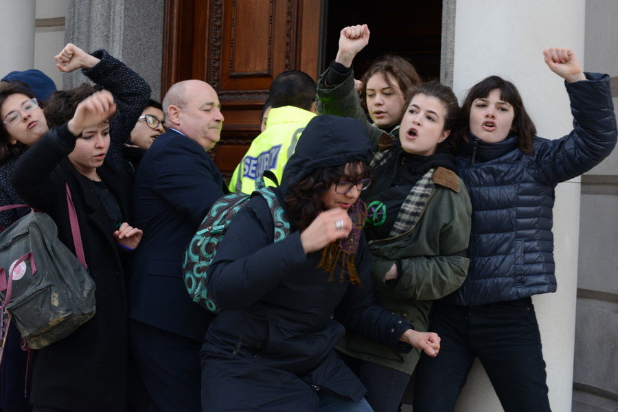 female protesters