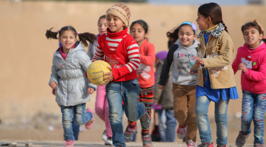 children playing syria