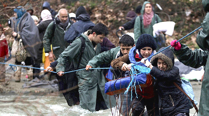 refugees and line