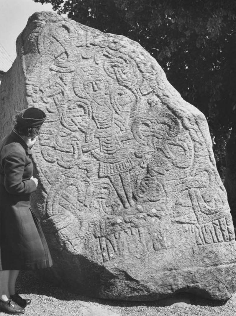 runestone crucifix christianity denmark