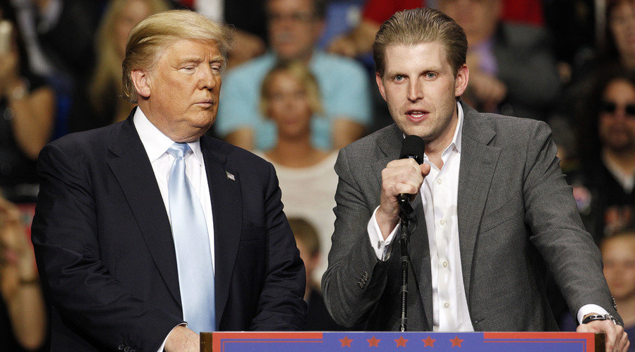 Click to enlarge Trump and son