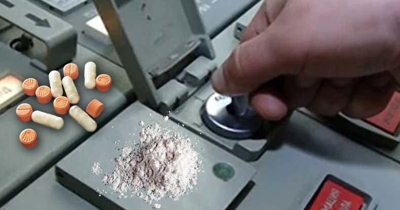 cocaine and pills