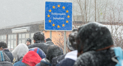 people in snow in germany