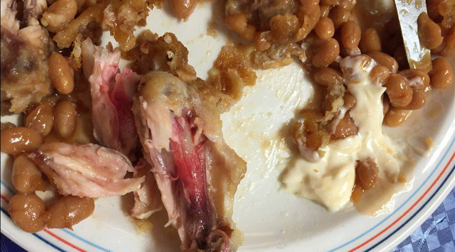 undercooked chicken