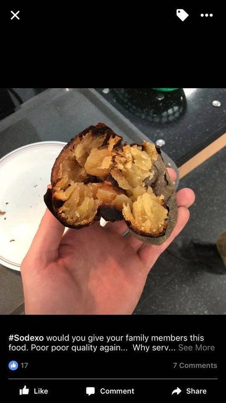 army meal burned potato