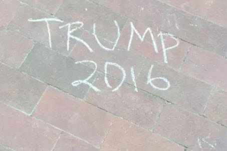 Trump in chalk