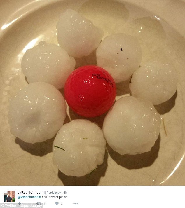 Large hailstones