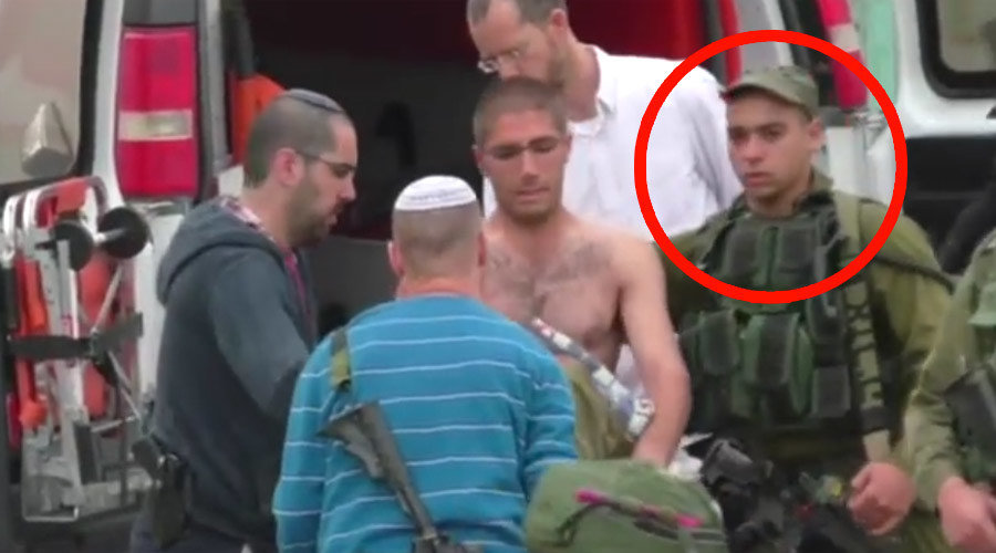 Click to enlarge IDF soldier executes Palestinian stabber