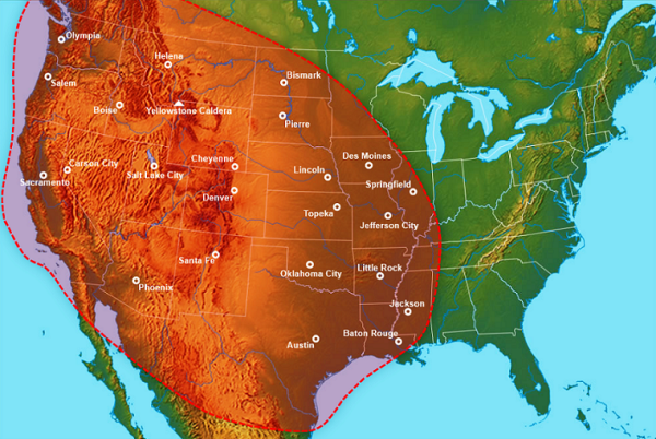 Click to enlarge Yellowstone volcano