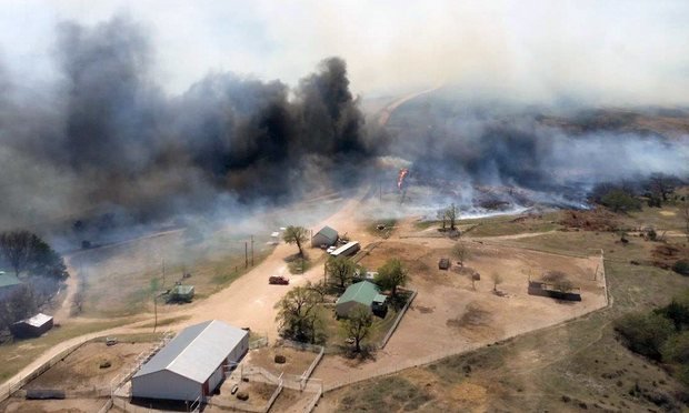 Hundreds of firefighters were battling a wildfire 