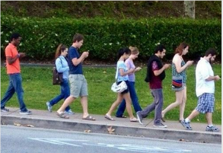 texting while walking