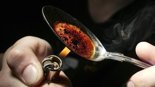 heroin cooking