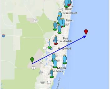Estimated trajectory of this morning’s fireball based on witness reports.