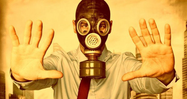 gas mask man