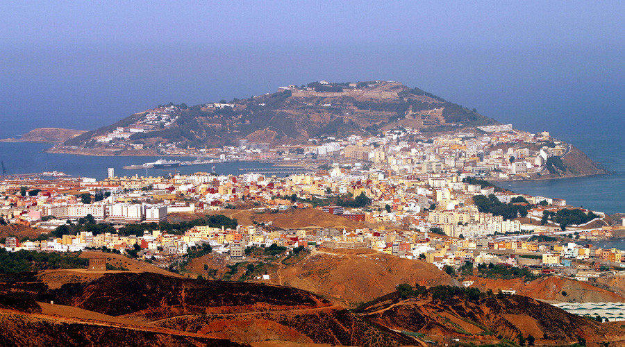 Overall view shows the Spanish northern-African enclave of Ceuta
