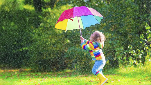 child sunny weather, mood