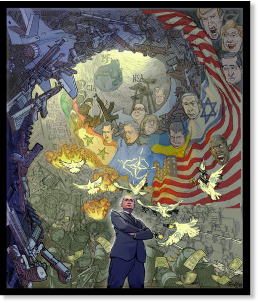 Click to enlarge Putin in the eye of the tornado
