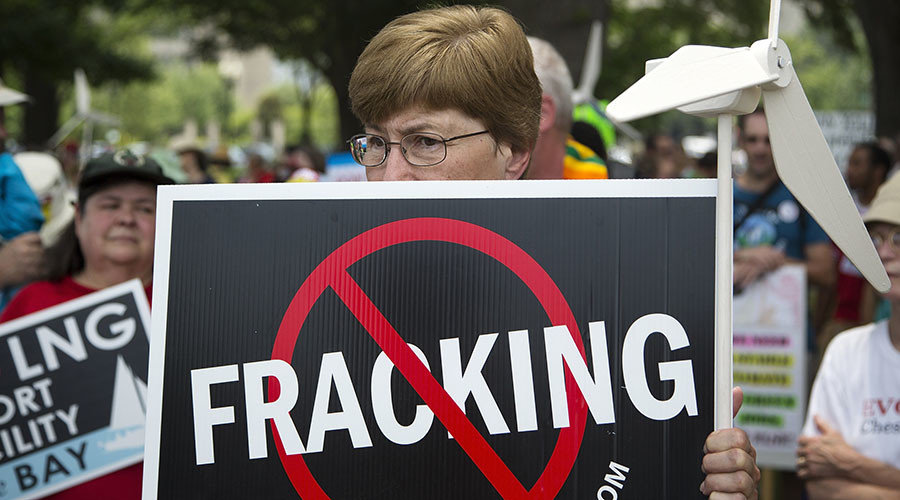 Click to enlarge fracking protesters