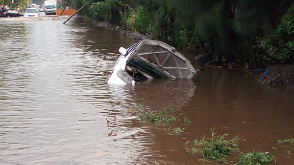 Floods in South C, Nairobi, Kenya, April 2016. 