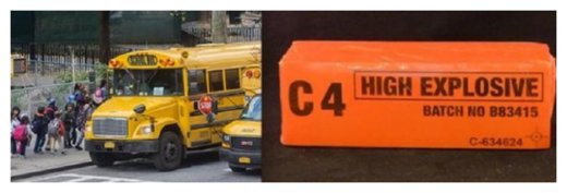 Click to enlarge C-4 explosive on School Bus