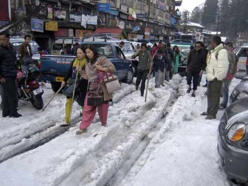 Hailstorm in Darjeeling