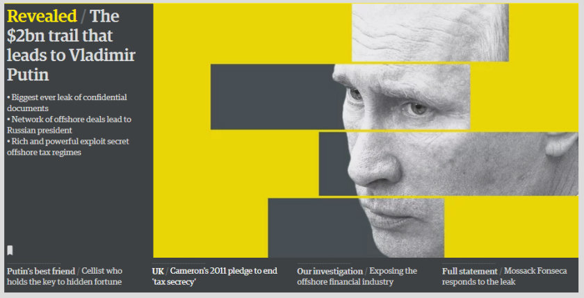 Click to enlarge Guardian headline