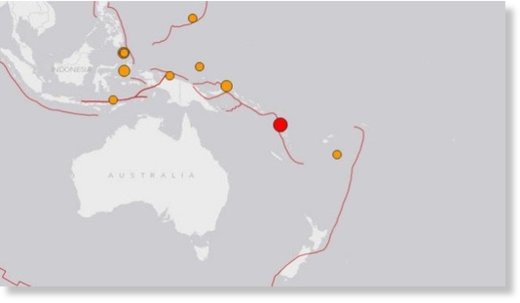 The earthquake struck 109km west-south-west of Sola, Vanuatu, USGS said.