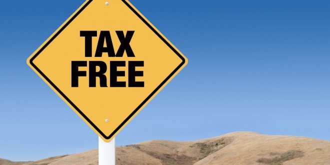 Click to enlarge tax free sign