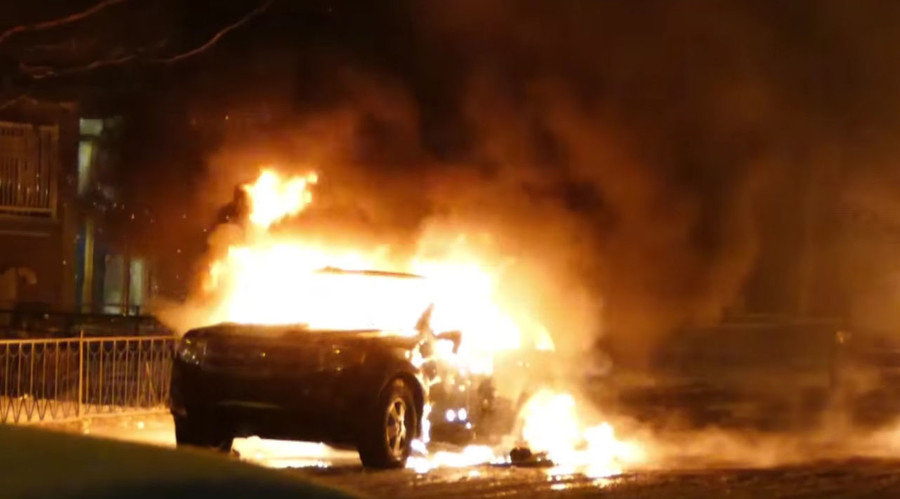 car fire