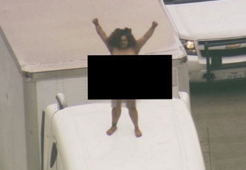 enraged naked person