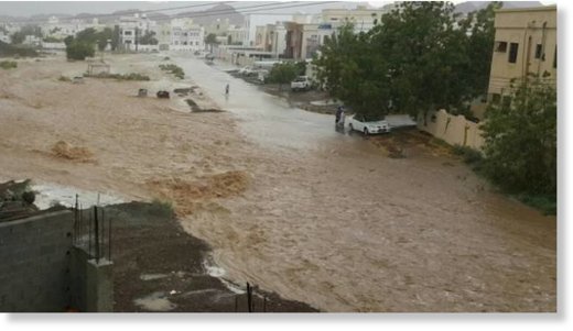 Rain in Oman. 