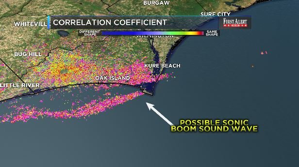 sonic boom wave map north carolina