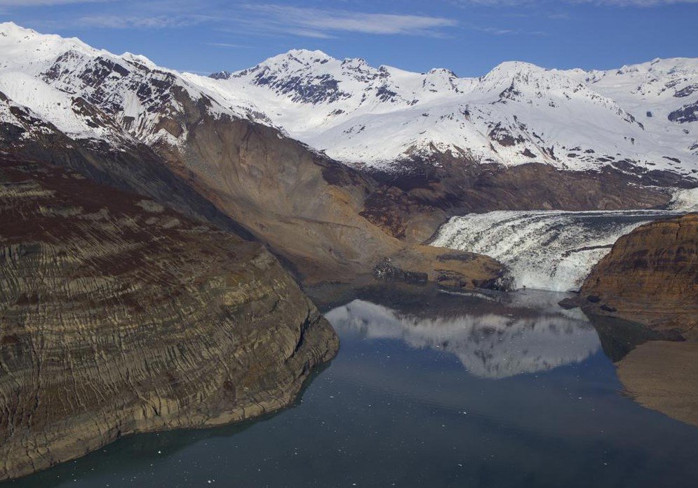Click to enlarge landslide Taan Fiord alaska
