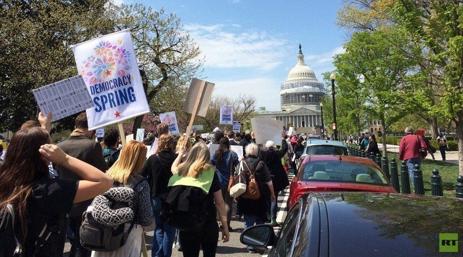 #democracyspring, democracy spring, protest