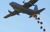 Click to enlarge US plane airdrop