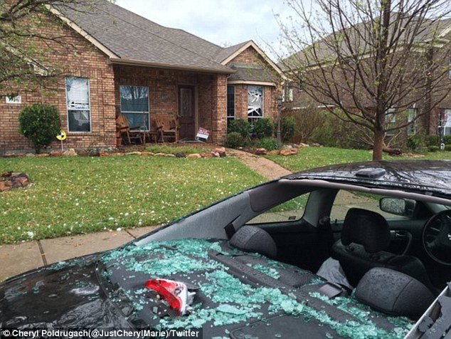 Footage shared by people in Dallas, Fort Worth, Wylie and Denton showed astonishing clumps of ice bigger than an adult hand that fell during one of the worst storms the region has seen in months