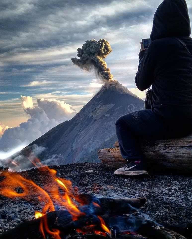 Fuego volcano eruption