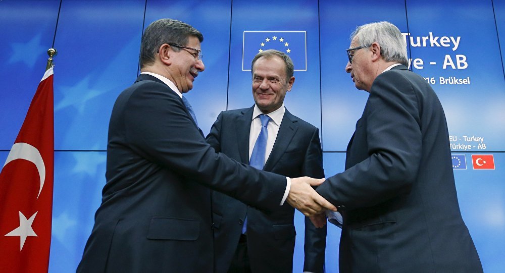 European Parliament Juncker Davotoglu