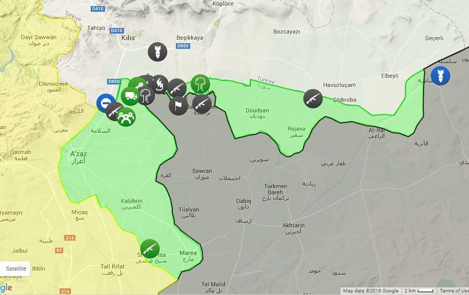 Syria offensive map