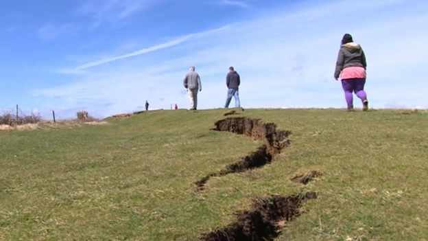 Dorset coast crack