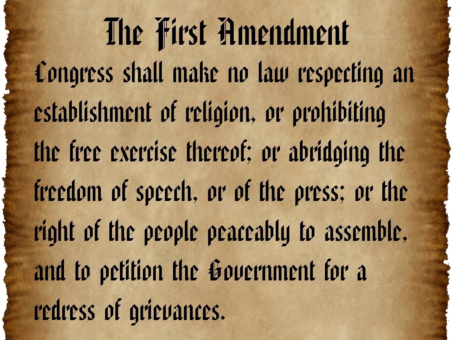 First amendment rights