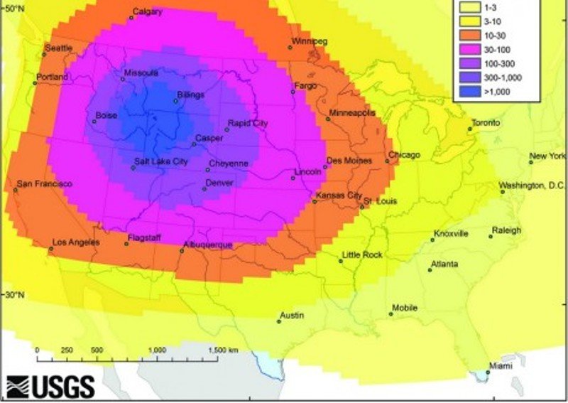 Yellowstone eruption info