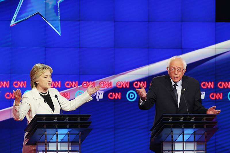 Click to enlarge Clinton Sanders