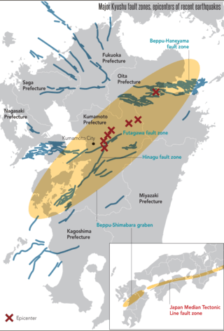 Kyushu fault lines