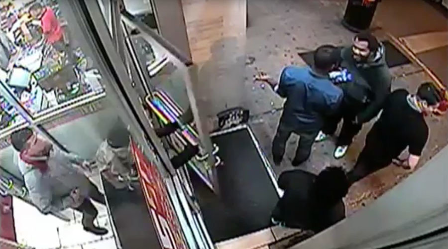 Still of man before being killed