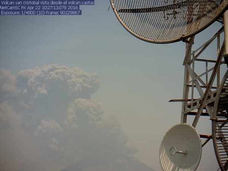 San Cristobal volcano erupts