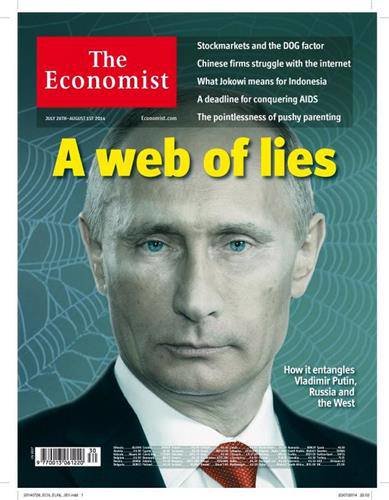 the economist cover putin a web of lies
