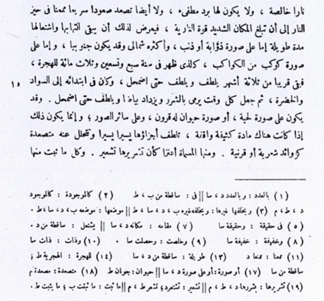 Click to enlarge Ibn Sina's recently revealed text about the supernova sighting